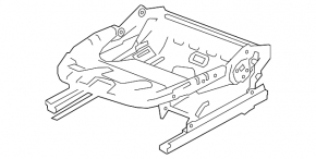 Left passenger seat runner for VW Jetta 19-26, mechanical, without frame