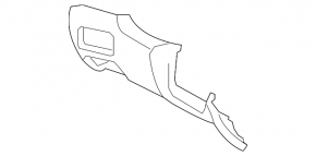 Subaru B9 Tribeca driver's side knee pad, gray