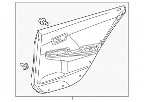 Door trim card rear left Toyota Camry v55 15-17 usa leather black