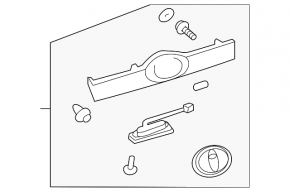 Smart key trunk molding with Toyota Prius emblem for 2009-2010