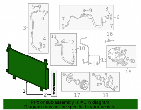 Air conditioner radiator condenser Honda CRV 17-22 1.5T