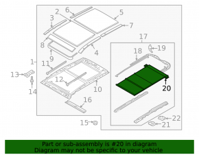 Sunroof curtain Hyundai Santa FE Sport 13-18 ser