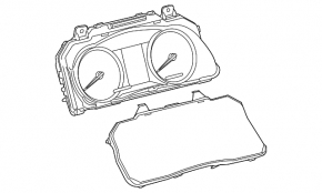 Instrument cluster Toyota Highlander 17-18 3.5
