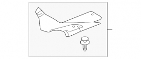 Black rear right door sill plate for Honda Accord 13-17