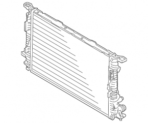 Radiator cooling water Audi A4 B8 08-16 2.0T without gearbox cooling