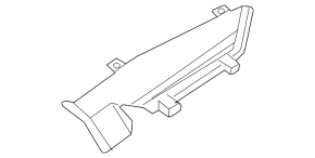 Upper right radiator deflector Nissan Leaf 18-