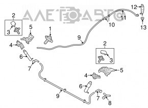 Hose for headlight washer motor Porsche Macan 15-18