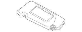 Left visor for Nissan Murano z51 09-14 gray
