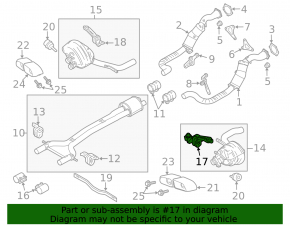 Rear Exhaust Pipe Bracket Right Porsche Panamera 10-16