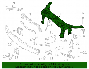 TV upper bar assembly Mercedes C-class W205 15-21 metal