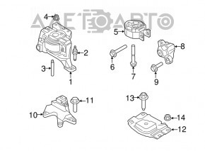 Lincoln MKC 15- Rear Engine Mount