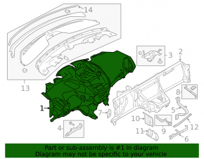 Torpedo front panel without AIRBAG Ford C-max MK2 13-17