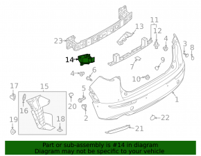 BSM Blind Spot Sensor Bracket Right Mazda CX-30 20- in Rear Bumper