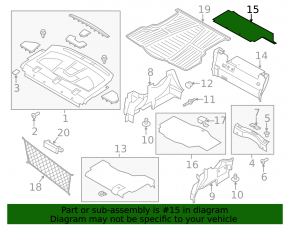 Battery panel rear Ford Fusion mk5 13-20 plug-in