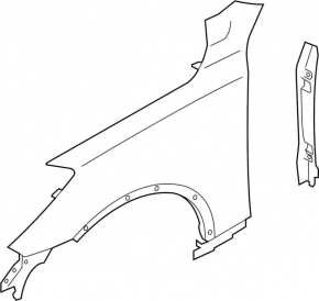 Front left fender Infiniti QX50 14-17