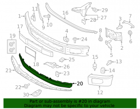 Front bumper lip for Ford F-150 2015-2017 pre-restyling