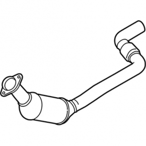 Left exhaust pipe with catalytic converter for Ford Mustang mk6 15-17 3.7