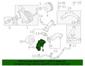 Thermostat housing Land Rover Range Rover 13-21 5.0