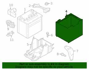 Battery cover Mazda CX-50 23-25 without I-Stop