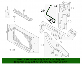 Mitsubishi Outlander 22-25 radiator return cooling pipe