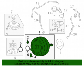 Vacuum booster BMW 3 F30 17-18 PHEV