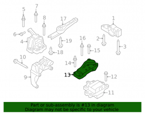 Engine mount bracket left Audi Q3 8U 15-18