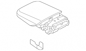 Audi Q7 20-24 armrest, gray leather