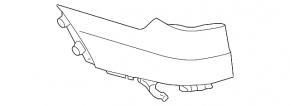 Rear bumper bare left BMW X5 E70 11-13 rest, M style, dented, deep scratches