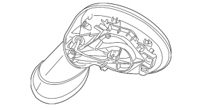 Left side mirror assembly Mini Cooper Clubman R55 07-14 electric folding