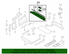 Trunk curtain BMW X5 F15 14-18 canberra-beige