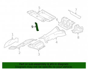 Bracket for underbody protection rear right BMW 3 G20 19- 2.0T