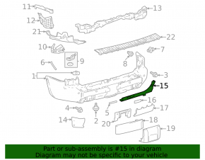 Left rear bumper cover for Toyota Land Cruiser 24-26