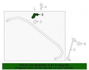 Front stabilizer bar mounting bracket left Infiniti QX50 19-20