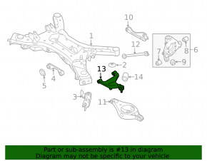 Upper rear right control arm for Nissan Pathfinder 13-20