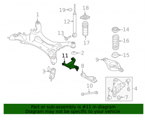 Upper rear right control arm for Nissan Pathfinder 13-20