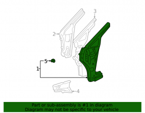 Front right quarter panel for Lexus RX300 98-03
