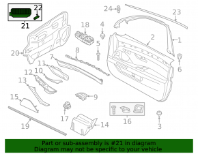 Lighting lamp in the arch trim, rear left BMW X3 F25 11-17