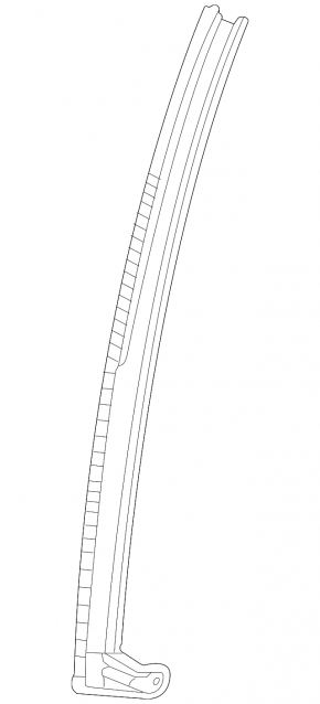 Rear right door glass guide Toyota Sienna 21-25 front