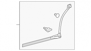 Lower rear left door seal for Toyota Sequoia 2016