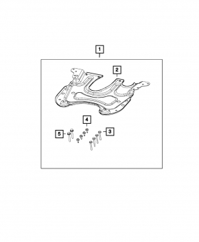 Jeep Cherokee KL 14-18 rear engine guard, metal