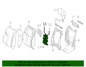Toyota Venza 21-24 Driver's Seat Lumbar Support with Ventilation