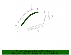 Door molding upper front left Toyota Camry v40 chrome