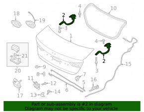 Trunk lid hinge left Hyundai Elantra AD 17-20