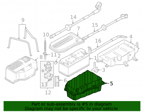 Battery tray Audi Q7 4L 10-15
