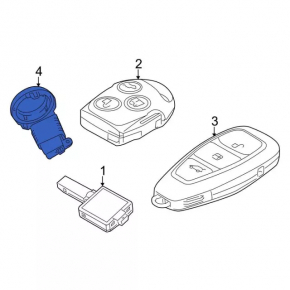 Key Ford C-max MK2 13-18 SEL smart 3 buttons, without cylinder, worn