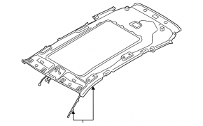 Hyundai Santa FE 19-23 Ceiling Trim Panoramic Beige