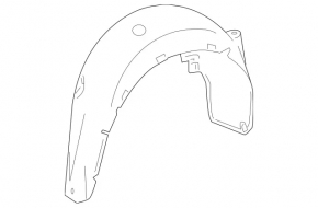 Rear left fender liner Mercedes W221