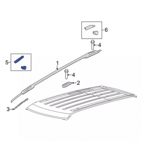 Front left longitudinal railing trim Ford Explorer 11-15 prerest black, scratches
