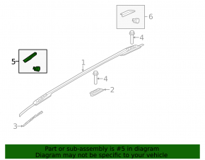 Front left longitudinal railing trim Ford Explorer 11-15 prerest black, scratches