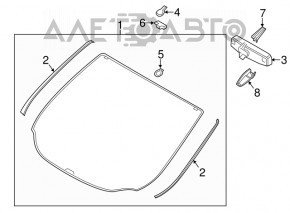 Ford Escape MK3 2013-2016 windshield